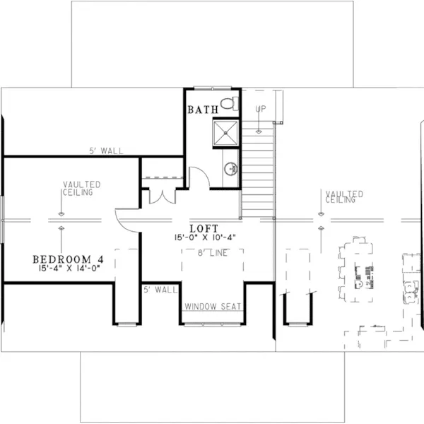 Country House Plan Second Floor - Lerner Raised Country Style Home 055D-0839 - Shop House Plans and More