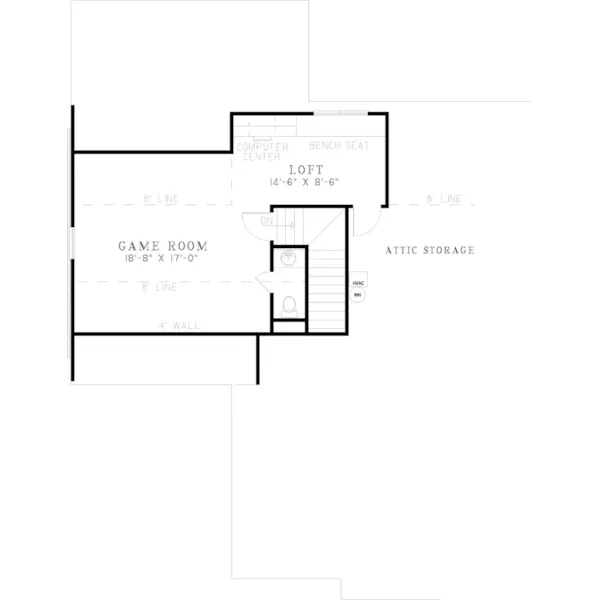 Traditional House Plan Second Floor - Graydon Springs Traditional Home 055D-0840 - Search House Plans and More