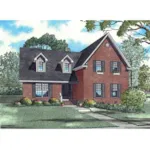 Traditional House Plan Front of Home - Augustine Cliff Southern Home 055D-0843 - Search House Plans and More