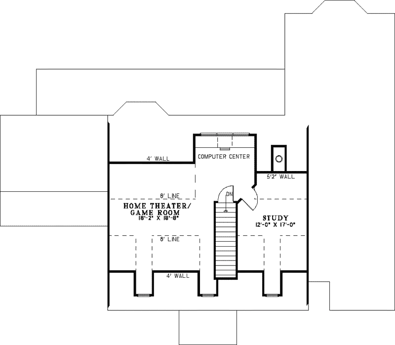 Traditional House Plan Second Floor - Nob Hill Country Home 055D-0844 - Shop House Plans and More