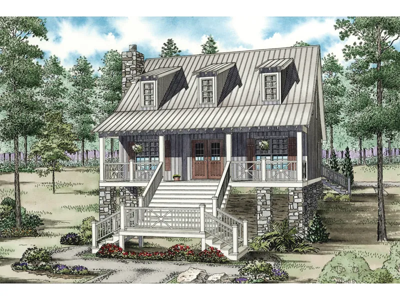 Cabin & Cottage House Plan Front of Home - Colwood Vacation Home 055D-0846 - Search House Plans and More
