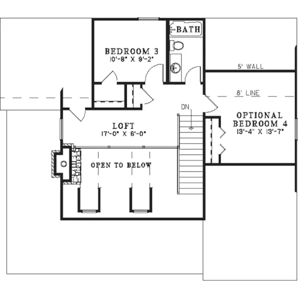 Cabin & Cottage House Plan Second Floor - Maguire Raised Lowcountry Home 055D-0847 - Shop House Plans and More