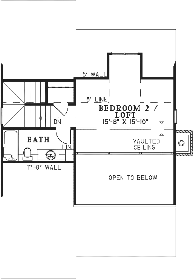 Waterfront House Plan Second Floor - Toulouse Lowcountry Cottage Home 055D-0849 - Shop House Plans and More