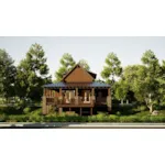 Vacation House Plan Front of Home - Kirkland Place Rustic Home 055D-0850 - Search House Plans and More