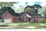 Ranch House Plan Front of Home - Damon Ranch Home 055D-0851 - Search House Plans and More