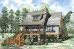 Rustic Craftsman Influenced Home With Prominent Staircase