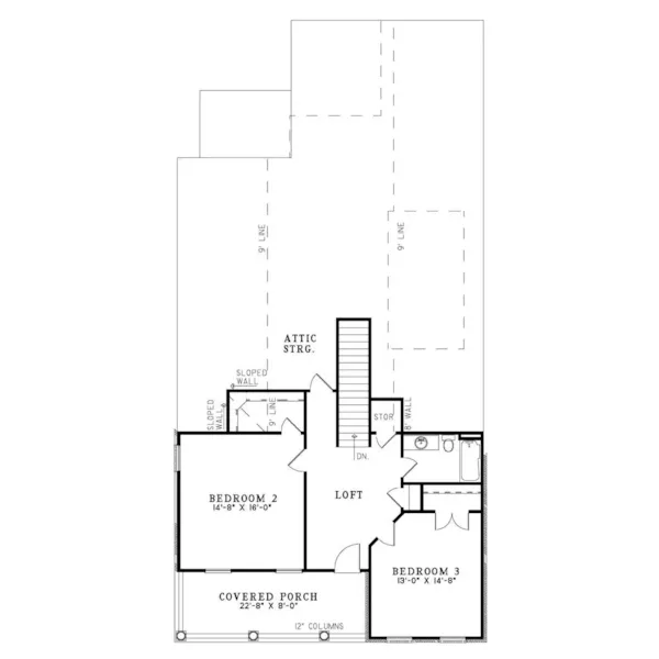 Georgian House Plan Second Floor - Ruston Hill Southern Home 055D-0855 - Shop House Plans and More