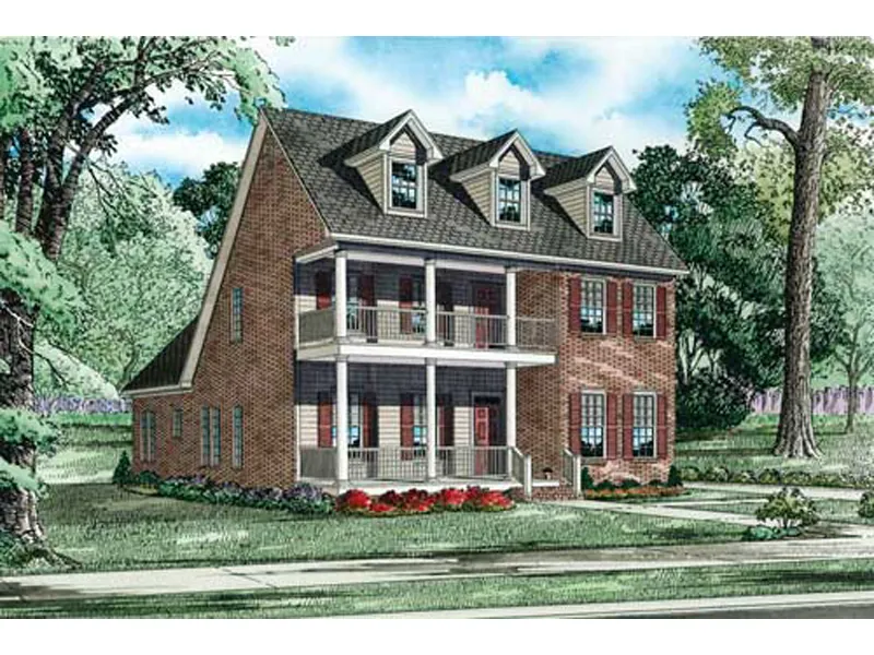 Georgian House Plan Front Image - Ruston Hill Southern Home 055D-0855 - Shop House Plans and More