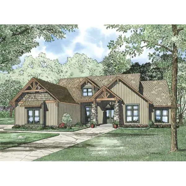 Ranch House Design With Craftsman Style Trimwork