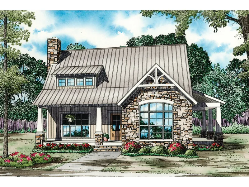 Lake House Plan Front of Home - Balcarra English Cottage Home 055D-0862 - Search House Plans and More