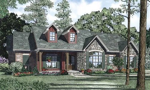 Traditional House Plan Front Image - Spring Blossom Ranch Home 055D-0864 - Shop House Plans and More