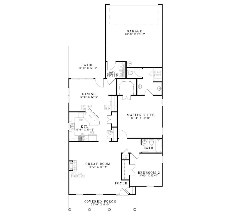 Traditional House Plan First Floor - Shepley Country Home 055D-0867 - Shop House Plans and More