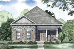 Ranch House Plan Front Image - Hawkins Corner Narrow Lot Home 055D-0869 - Search House Plans and More