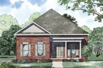 Traditional House Plan Front of Home - Hawkins Corner Narrow Lot Home 055D-0869 - Search House Plans and More