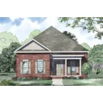 Traditional House Plan Front of Home - Hawkins Corner Narrow Lot Home 055D-0869 - Search House Plans and More