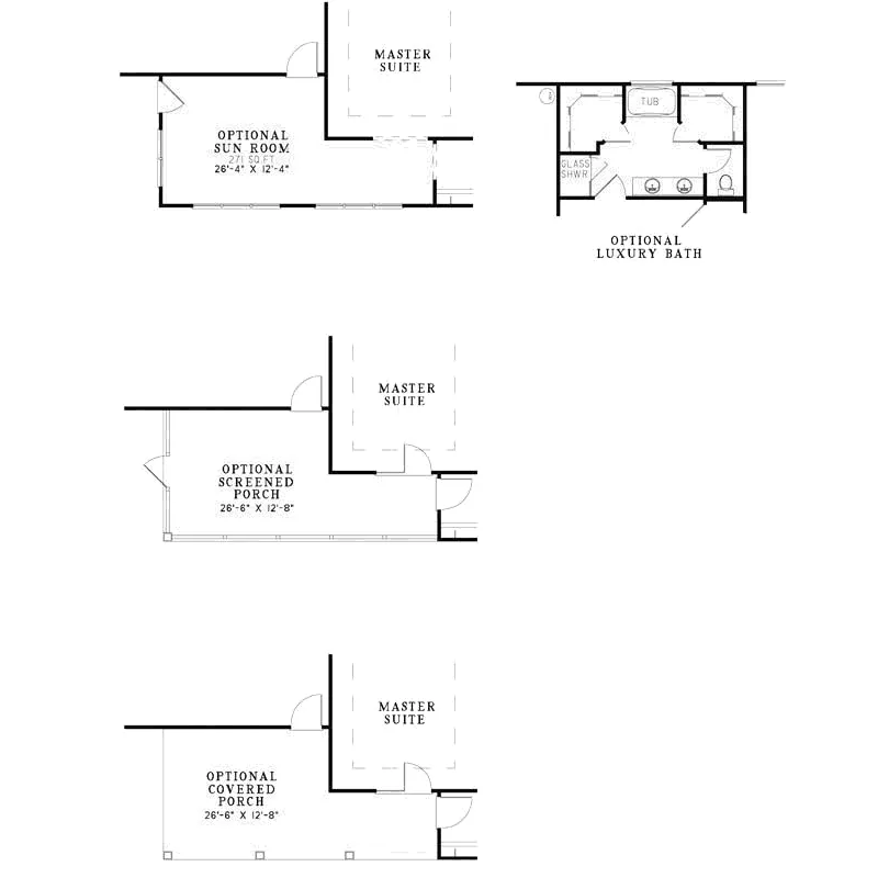 Ranch House Plan Optional Floor Plan - Hawkins Corner Narrow Lot Home 055D-0869 - Search House Plans and More