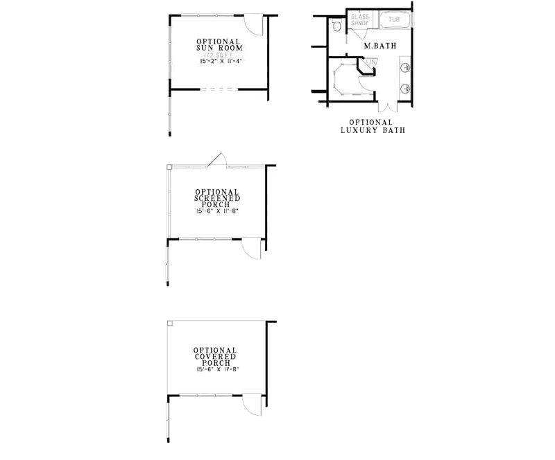 Farmhouse Plan Optional Floor Plan - Highgrove Place Narrow Lot Home 055D-0872 - Search House Plans and More