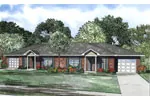Multi-Family House Plan Front Image - Bordeau Ranch Duplex Home 055D-0874 - Search House Plans and More