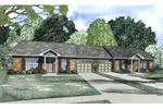 Ranch House Plan Front of Home - Carapito Ranch Multi-Family 055D-0875 - Search House Plans and More