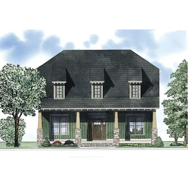 Traditional House Plan Front of Home - Wigmore Acadian Home 055D-0876 - Shop House Plans and More