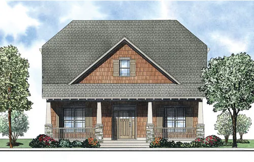 Traditional House Plan Front of Home - Twinbrook Acadian Style Home 055D-0877 - Shop House Plans and More