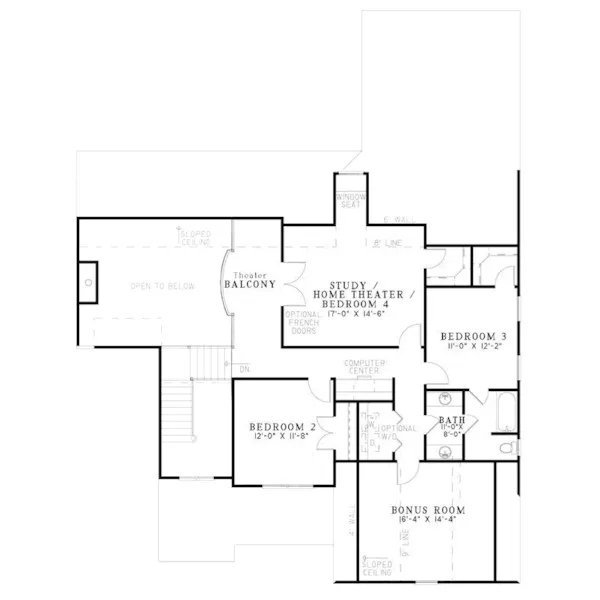 Craftsman House Plan Second Floor - Mandava Country Craftsman Home 055D-0885 - Shop House Plans and More