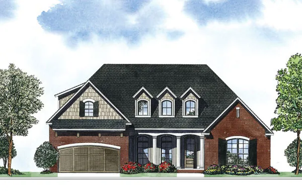 Southern House Plan Front of Home - Beauchamp European Home 055D-0887 - Search House Plans and More