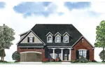 Southern House Plan Front of Home - Beauchamp European Home 055D-0887 - Search House Plans and More