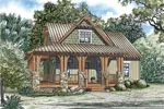 Arts & Crafts House Plan Front Image - Silvercrest Craftsman Cabin Home 055D-0891 - Shop House Plans and More