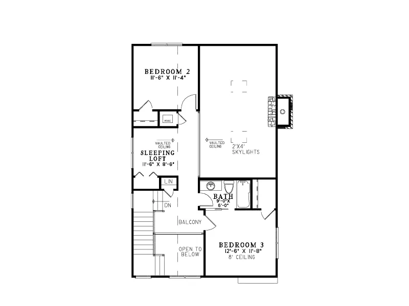 Cabin & Cottage House Plan Second Floor - Montrose Bend Country Home 055D-0893 - Shop House Plans and More