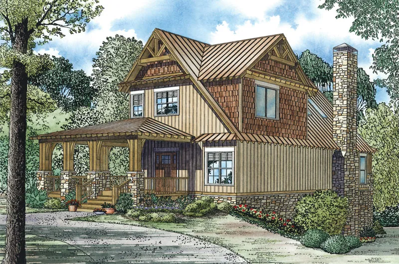 Rustic House Plan Front Image - Montrose Bend Country Home 055D-0893 - Shop House Plans and More