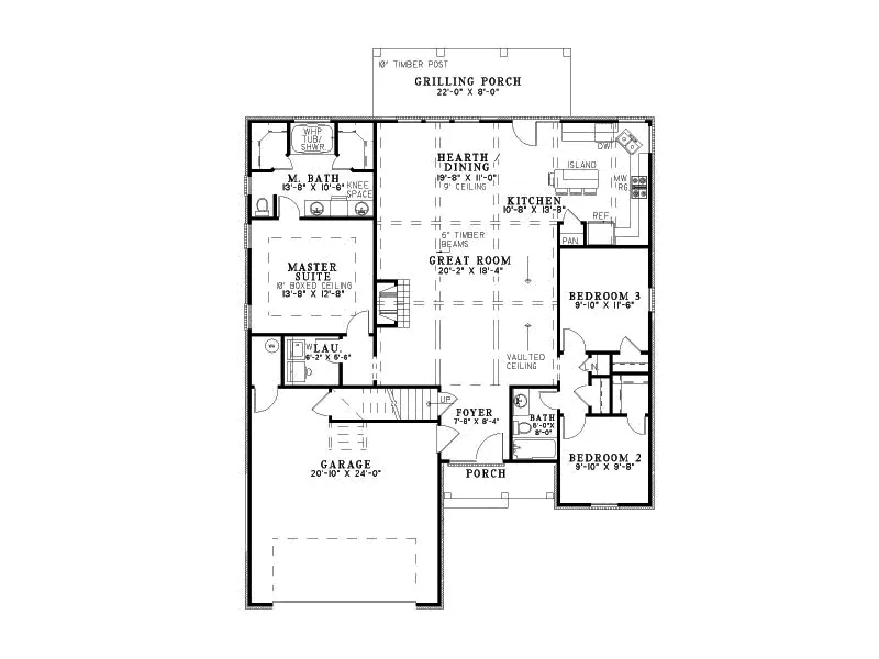 Ranch House Plan First Floor - Lieberose European Home 055D-0894 - Shop House Plans and More