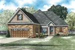 Ranch House Plan Front of Home - Meyer Spring Shingle Style Home 055D-0895 - Shop House Plans and More