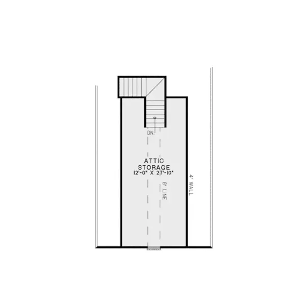 Ranch House Plan Attic Floor Plan - Francine Place Traditional Home 055D-0897 - Search House Plans and More