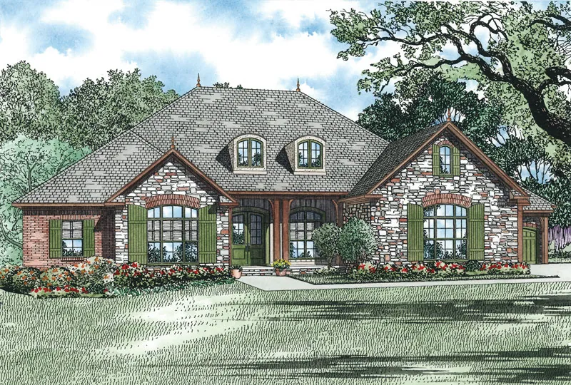 English Cottage House Plan Front Image - Francine Place Traditional Home 055D-0897 - Search House Plans and More
