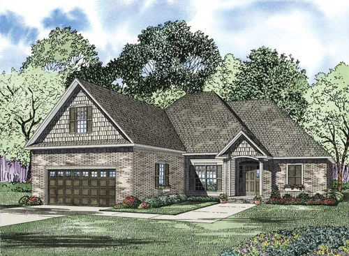 Traditional House Plan Front Image - Elmwood Grove Ranch Home 055D-0898 - Search House Plans and More