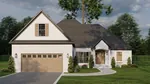 Traditional House Plan Front of Home - Elmwood Grove Ranch Home 055D-0898 - Search House Plans and More