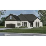 Ranch House Plan Front of Home - Atteberry Traditional Ranch Home 055D-0902 - Search House Plans and More