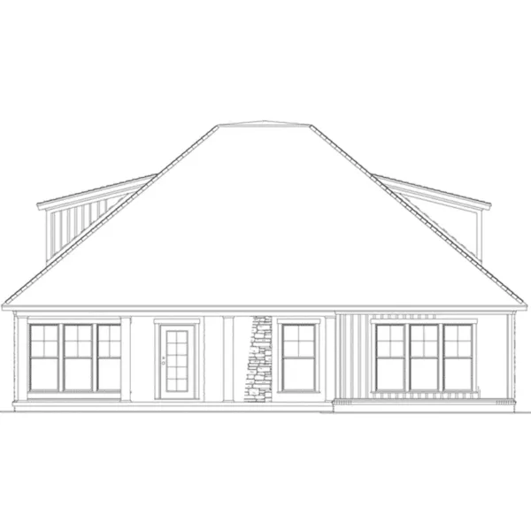 Traditional House Plan Rear Elevation - Sauk Rapids Craftsman Home 055D-0905 - Shop House Plans and More