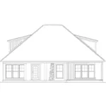 Traditional House Plan Rear Elevation - Sauk Rapids Craftsman Home 055D-0905 - Shop House Plans and More