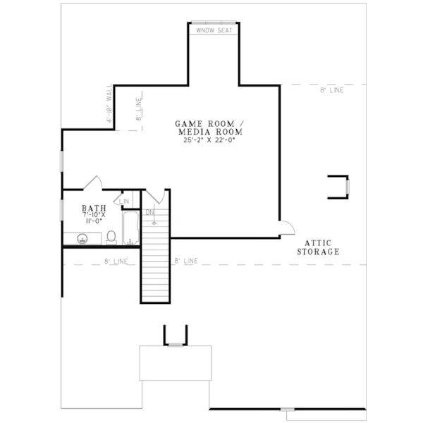 Traditional House Plan Second Floor - Walden Pond Craftsman Home 055D-0906 - Shop House Plans and More