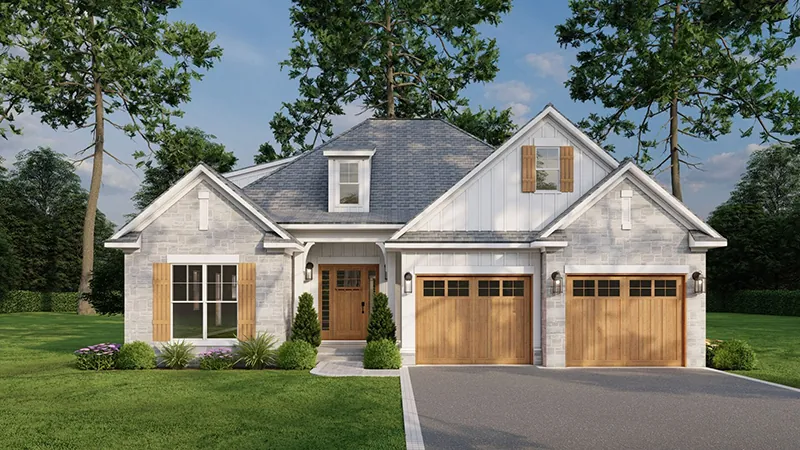 Traditional House Plan Front of Home - Walden Pond Craftsman Home 055D-0906 - Shop House Plans and More