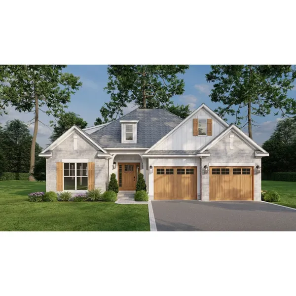 Traditional House Plan Front of Home - Walden Pond Craftsman Home 055D-0906 - Shop House Plans and More