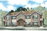 Craftsman House Plan Front of Home - Carson Place Rustic Fourplex 055D-0908 - Search House Plans and More