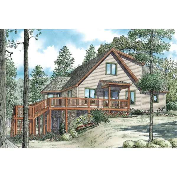 Vacation House Plan Front of Home - 055D-0909 - Shop House Plans and More