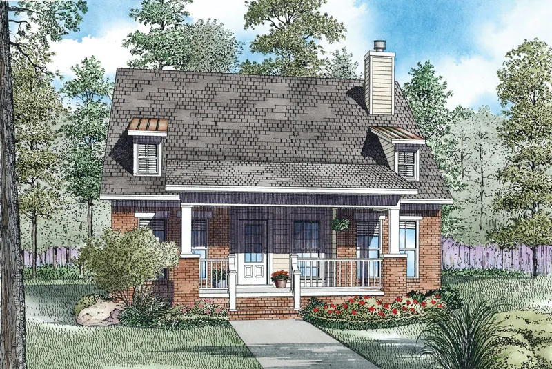 Country House Plan Front of Home - Lakewood Bend Bungalow Home 055D-0910 - Shop House Plans and More