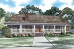 Farmhouse Plan Front of Home - Gasthoff Acadian Country Home 055D-0913 - Search House Plans and More