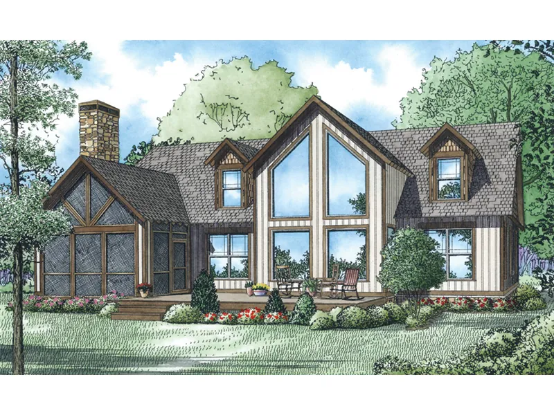 Arts & Crafts House Plan Rear Photo 01 - Aspen Edge Craftsman Home 055D-0933 - Search House Plans and More