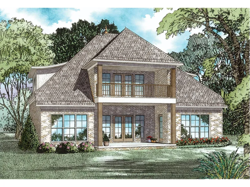 Country French House Plan Rear Photo 01 - Lindenwood Cove Tudor Home 055D-0938 - Shop House Plans and More