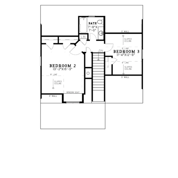 Mountain House Plan Second Floor - Weekend Retreat Craftsman Home 055D-0939 - Shop House Plans and More